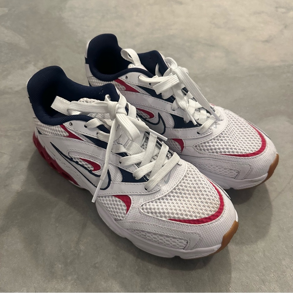 Nike Zoom Air Fire Sneaker White Aura Mystic Hibiscus Midnight Navy Sneakers 6.5 - Picture 2 of 8